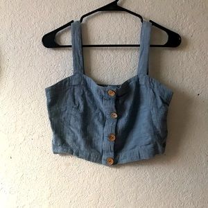 Blue crop top for sale!